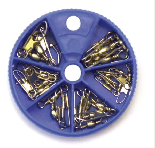 Eagle Claw Barrel Swivel with Safety Snap Assortment Dial ~ 20 per pack